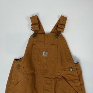 Carhartt unisex flannel lined overalls, size 3T